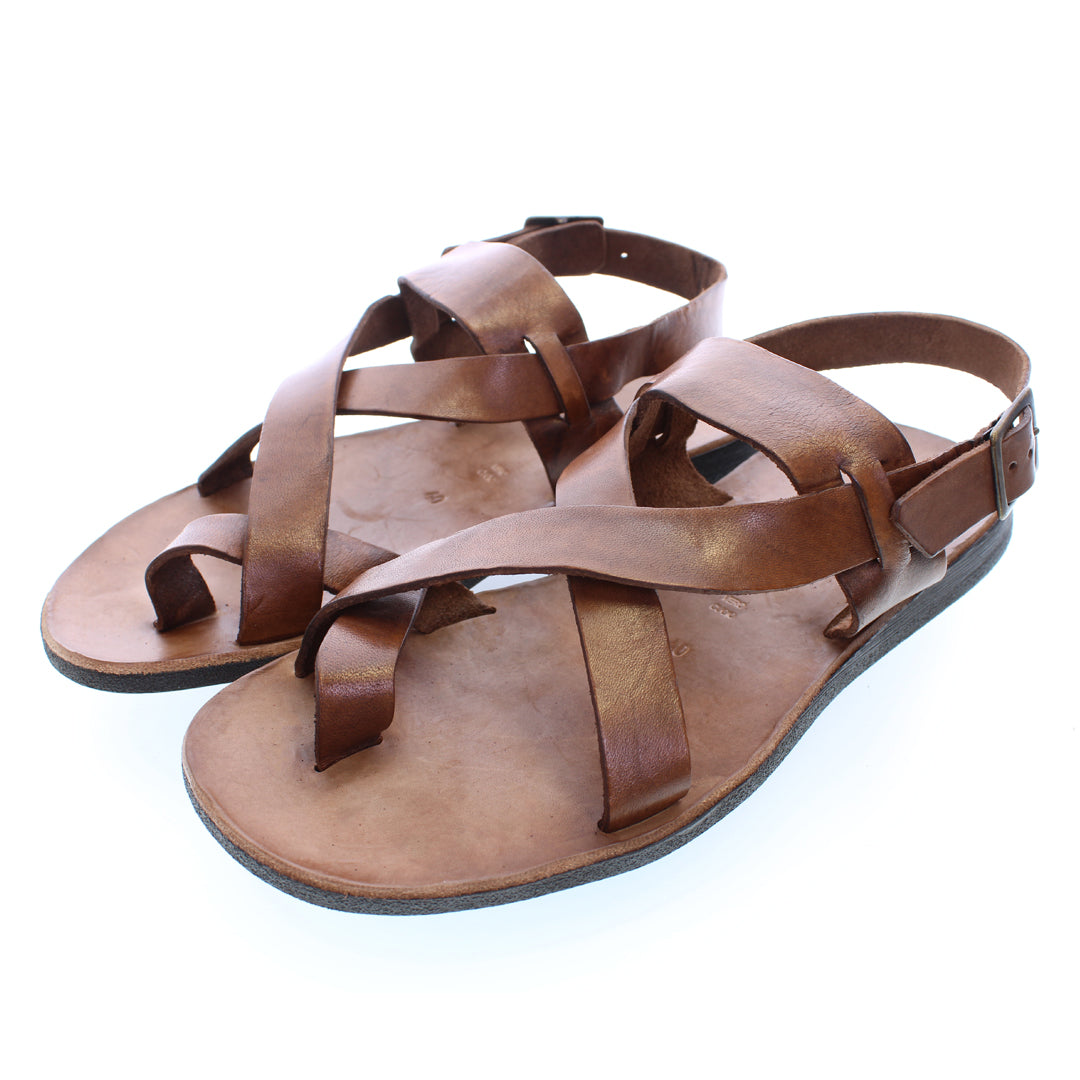 mens brown leather dress sandals Handcrafted Men's Brown Leather Huarache Sandal | Size 7 | ARMOS | 2-Year Warranty