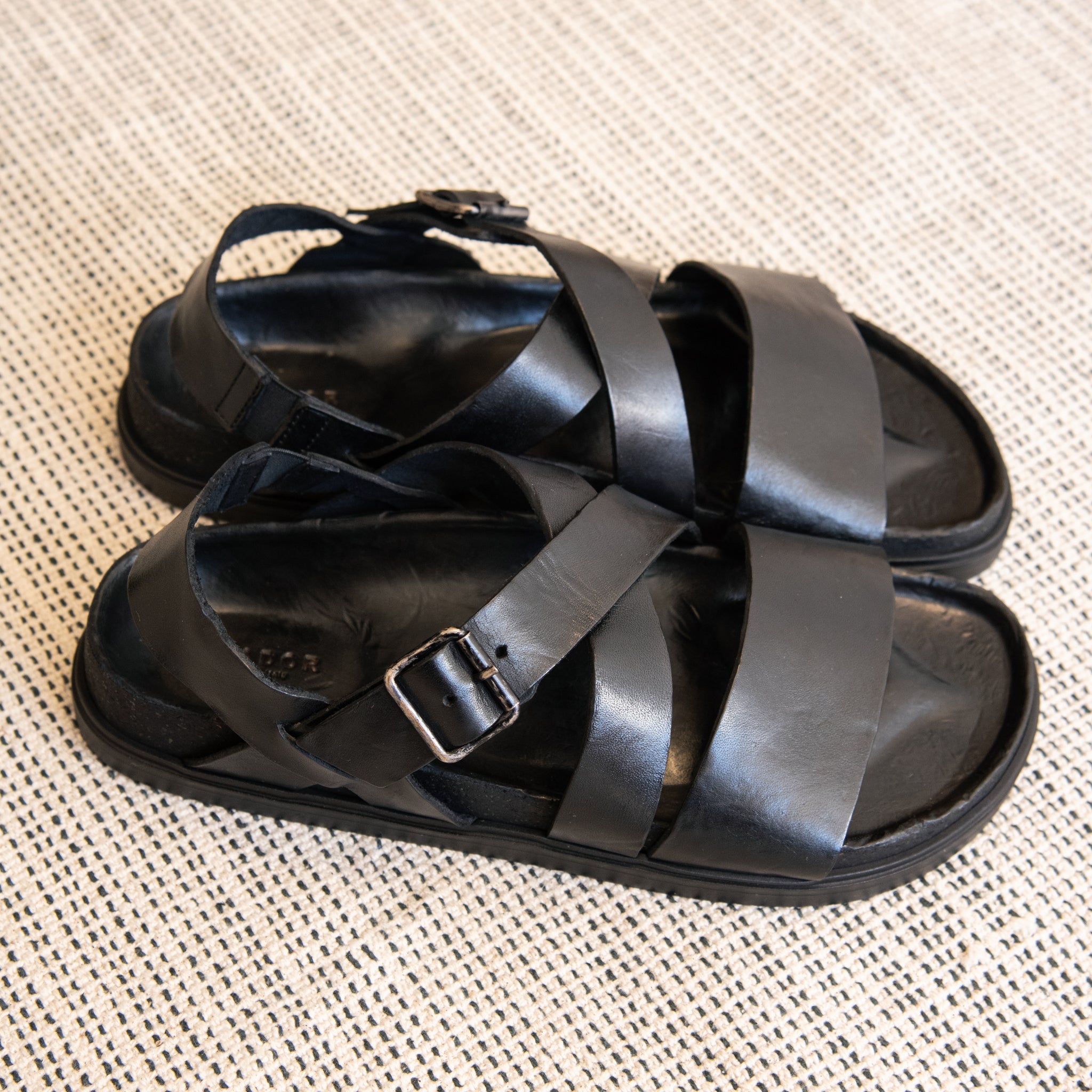 Kim Black Men's Sandals - Brador Shop Onl 42 EU/ 9 US / Black Kim Black Men's Sandals - Brador Shop Onl 42 EU/ 9 US / Black