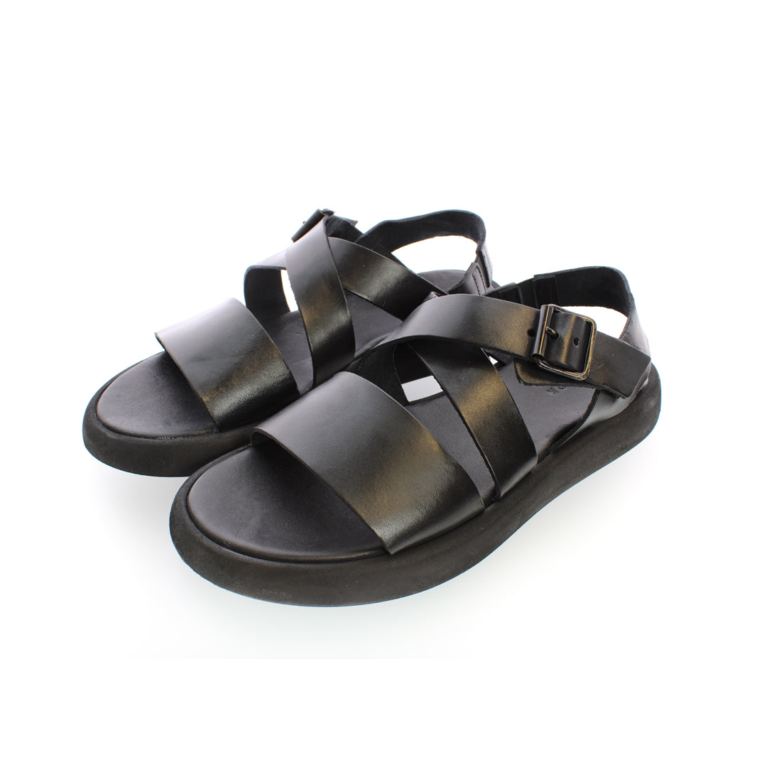 THOMAS Black Men's sandals- Brador Shop Online 43 EU/ 10 US / Black THOMAS Black Men's sandals- Brador Shop Online 43 EU/ 10 US / Black