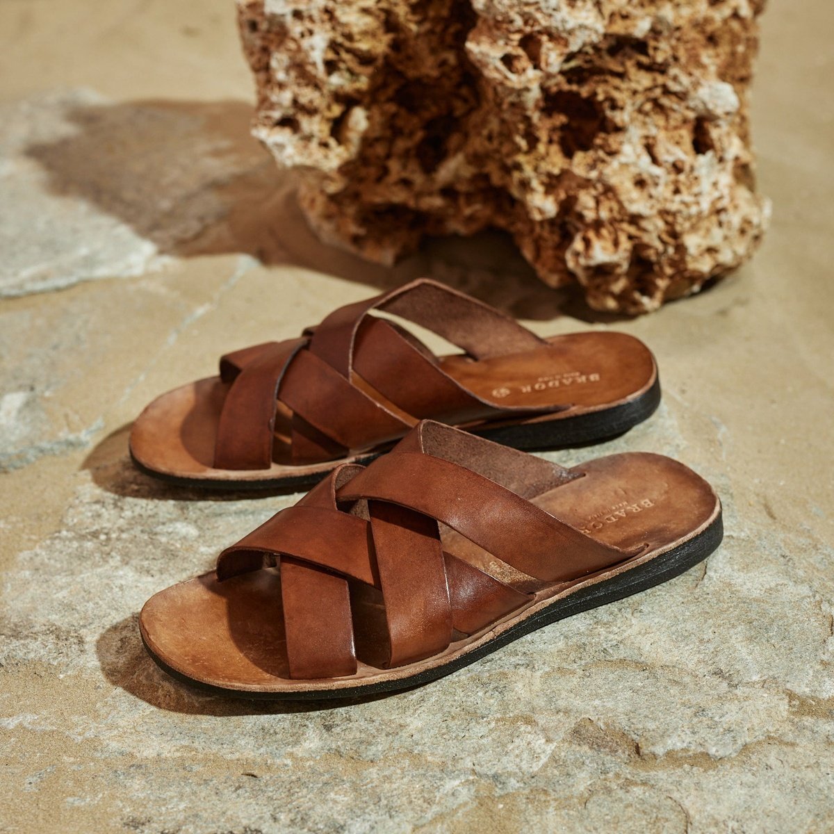靴 BRADOR leather sandals made in italy 40 Men's Leather Sandals | Brador